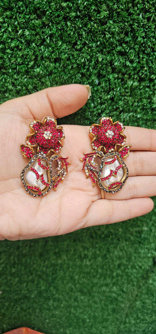 Red Turkish Earrings - HASWEAR