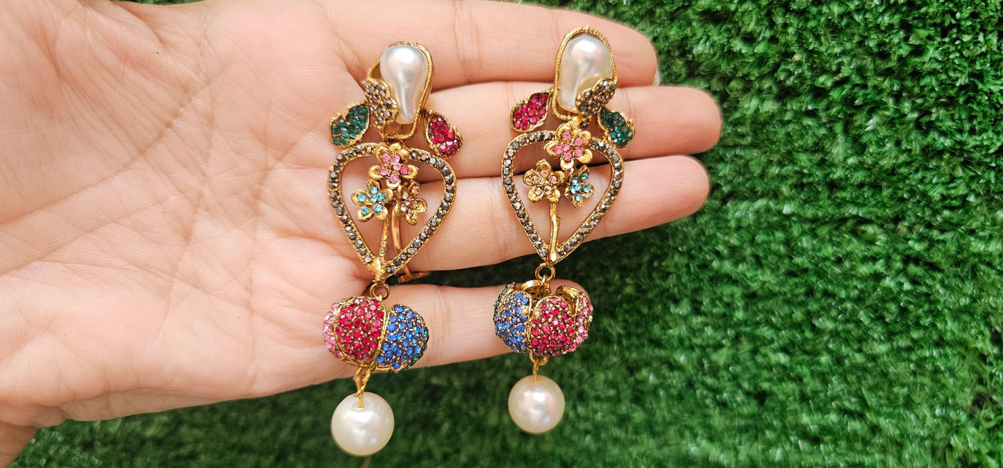 Handmade Multi-Colored Antique Earrings - HASWEAR