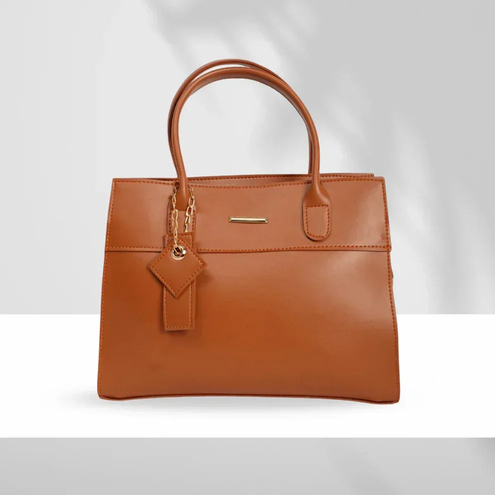 Modern Chic Brown Tote - HASWEAR