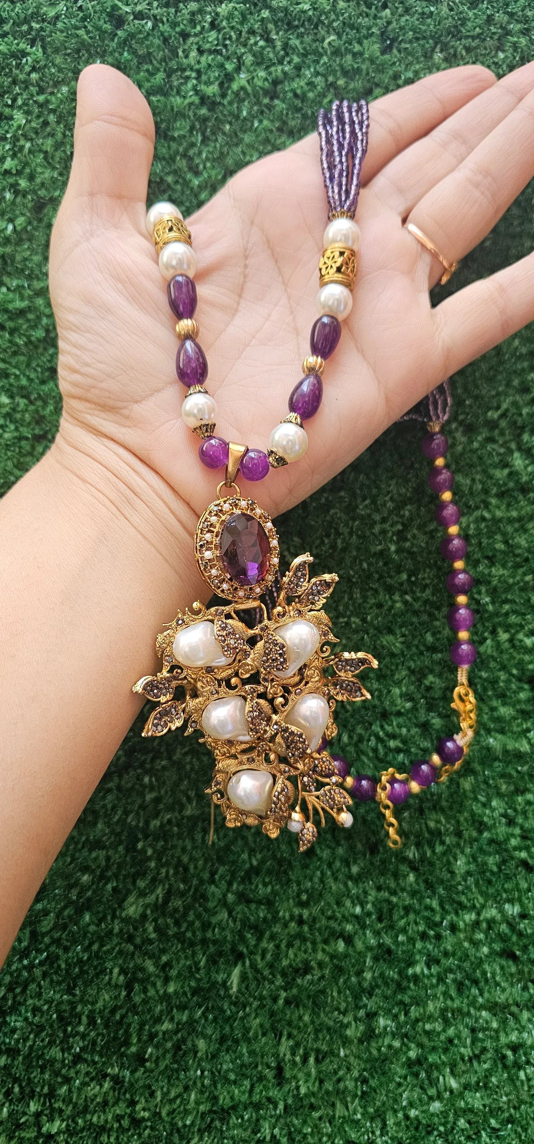 Handcrafted Turkish Mala Set with Earrings - HASWEAR