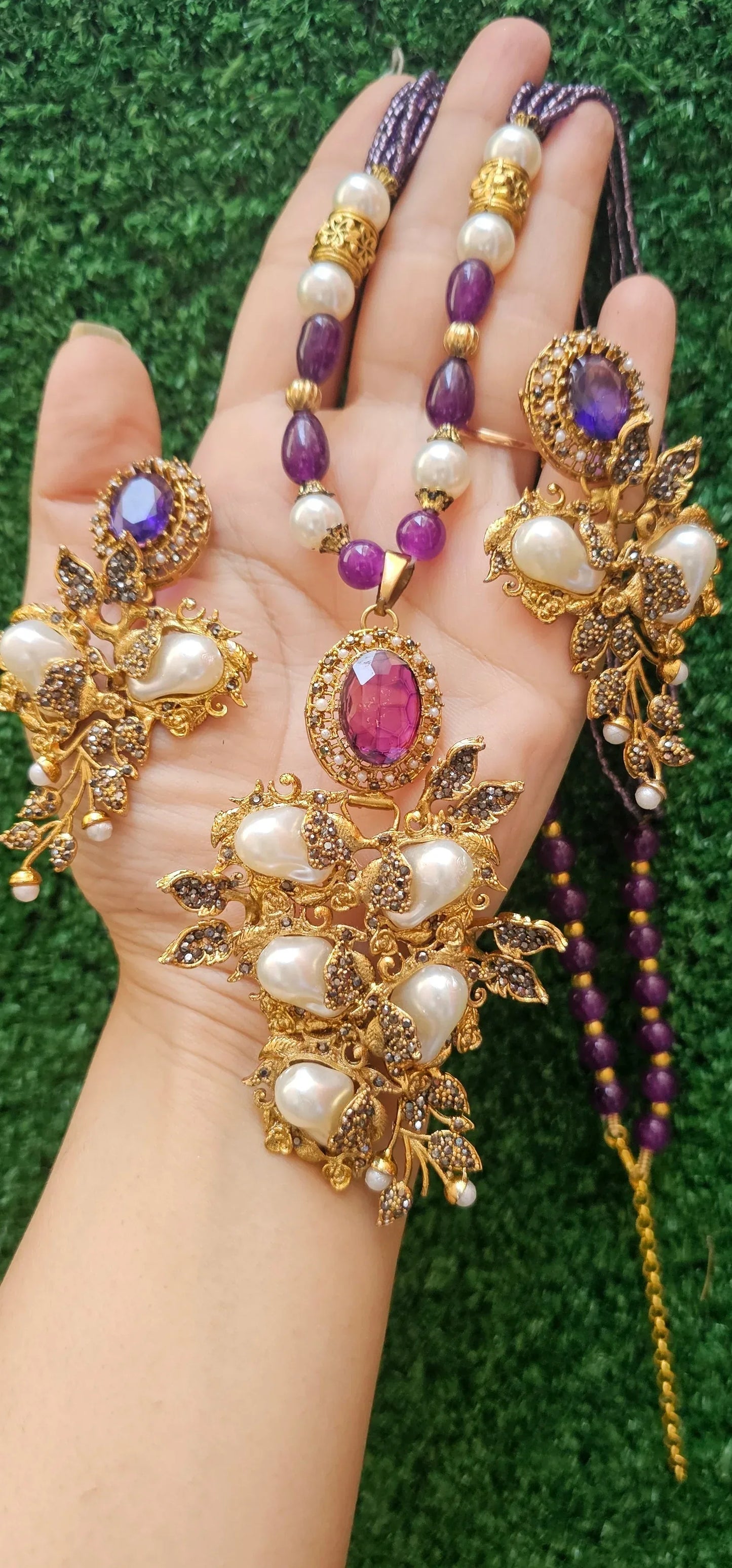 Handcrafted Turkish Mala Set with Earrings - HASWEAR