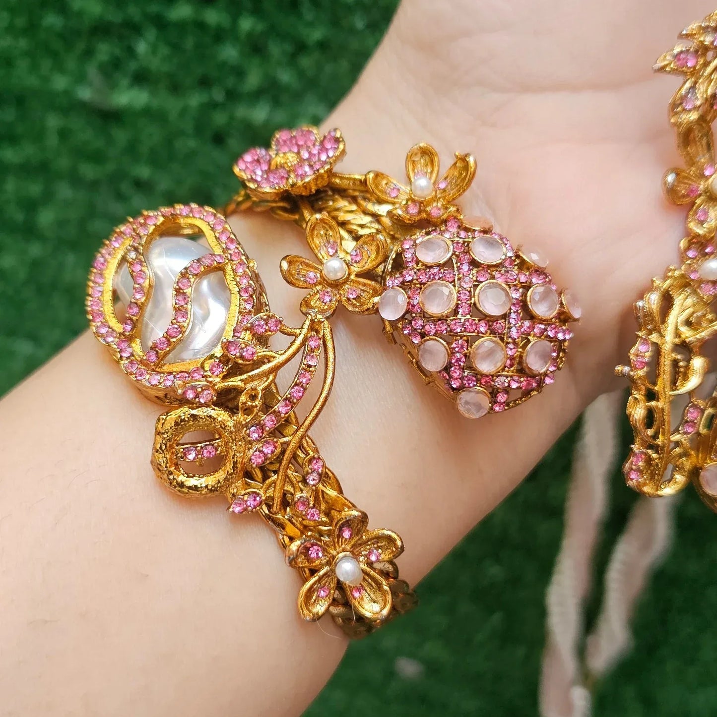 Antique Pink Kangan - HASWEAR