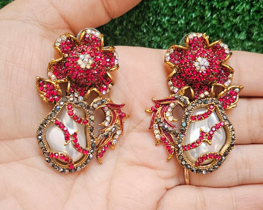 Red Turkish Earrings - HASWEAR