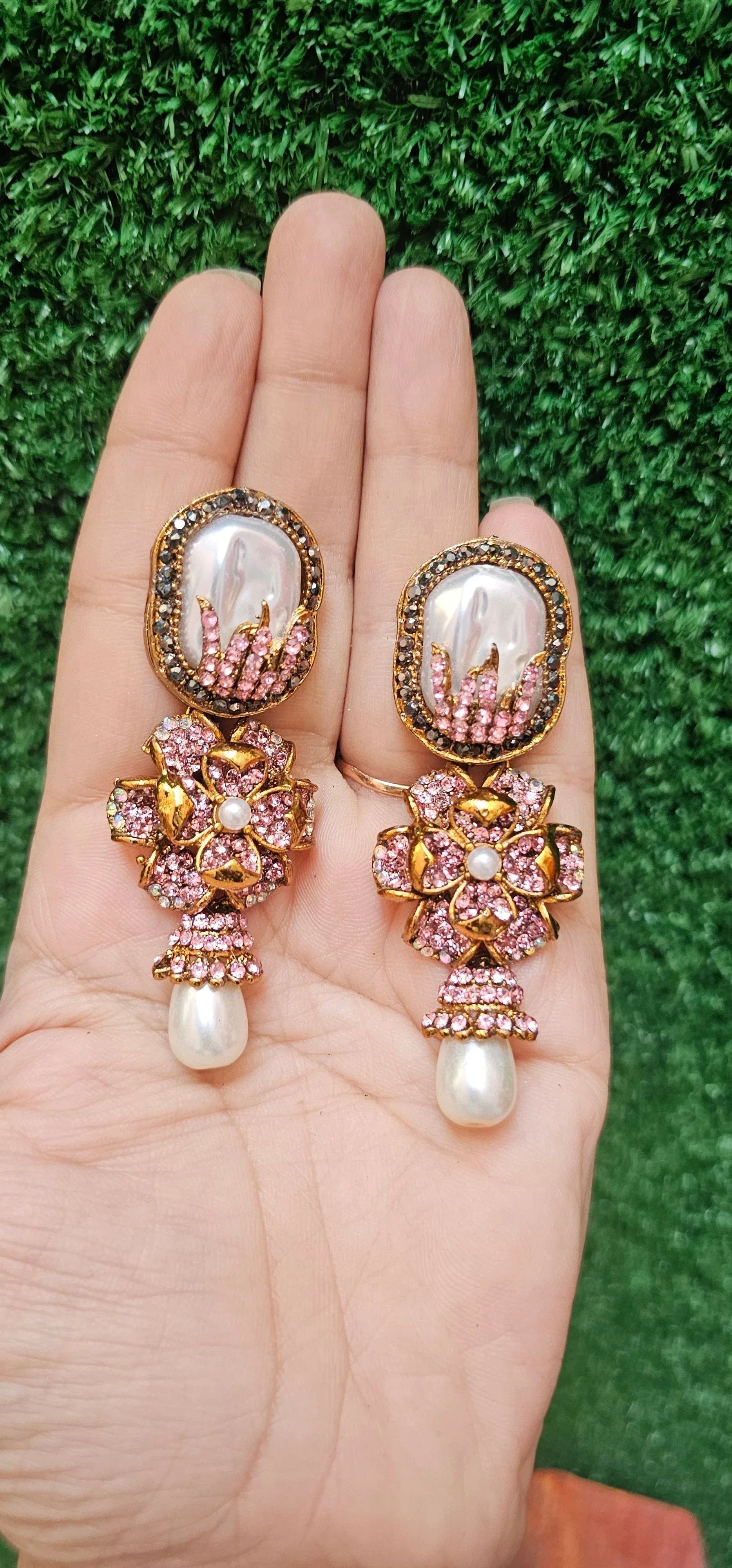 Handmade Tea Pink Earrings - HASWEAR