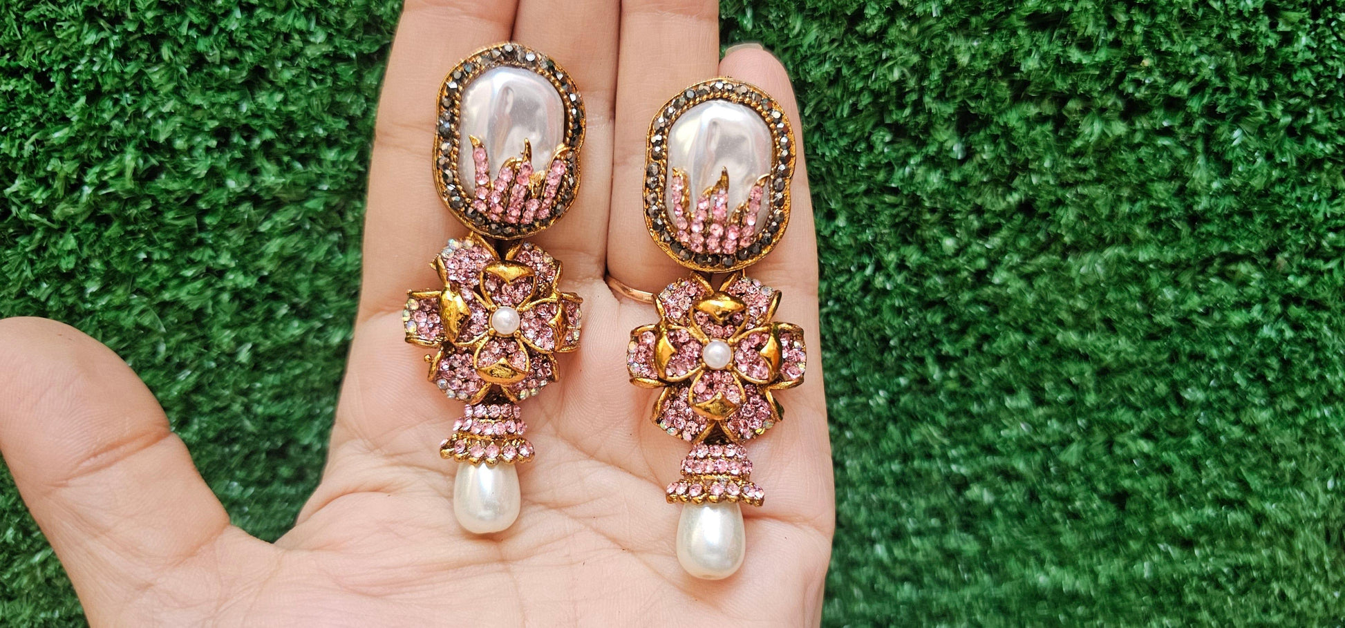 Handmade Tea Pink Earrings - HASWEAR