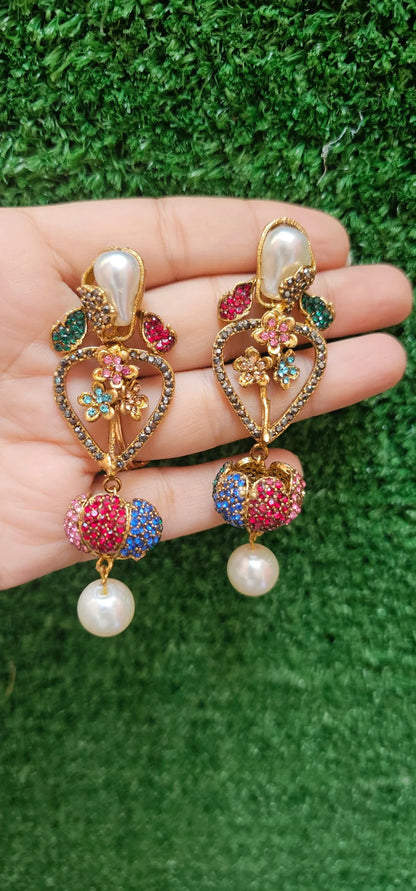 Handmade Multi-Colored Antique Earrings - HASWEAR