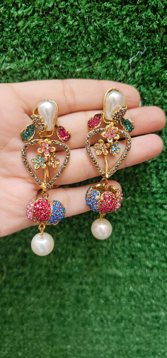 Handmade Multi-Colored Antique Earrings - HASWEAR