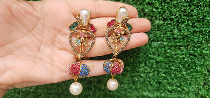 Handmade Multi-Colored Antique Earrings - HASWEAR