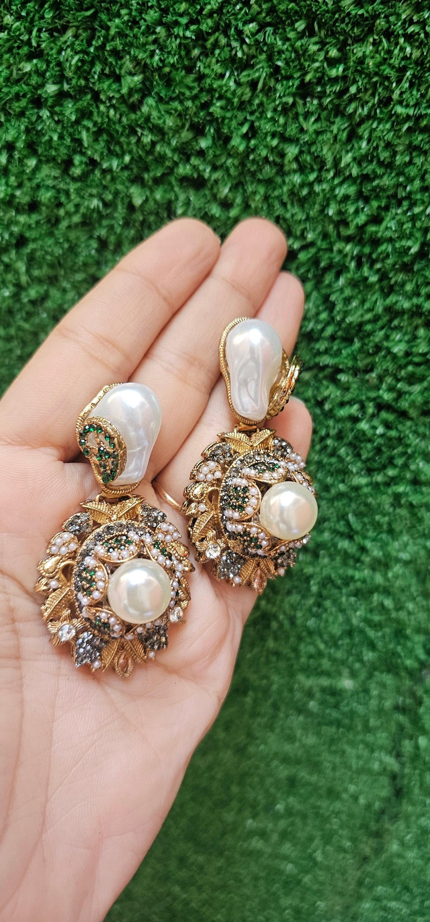 Handmade Green Turkish Earrings - HASWEAR