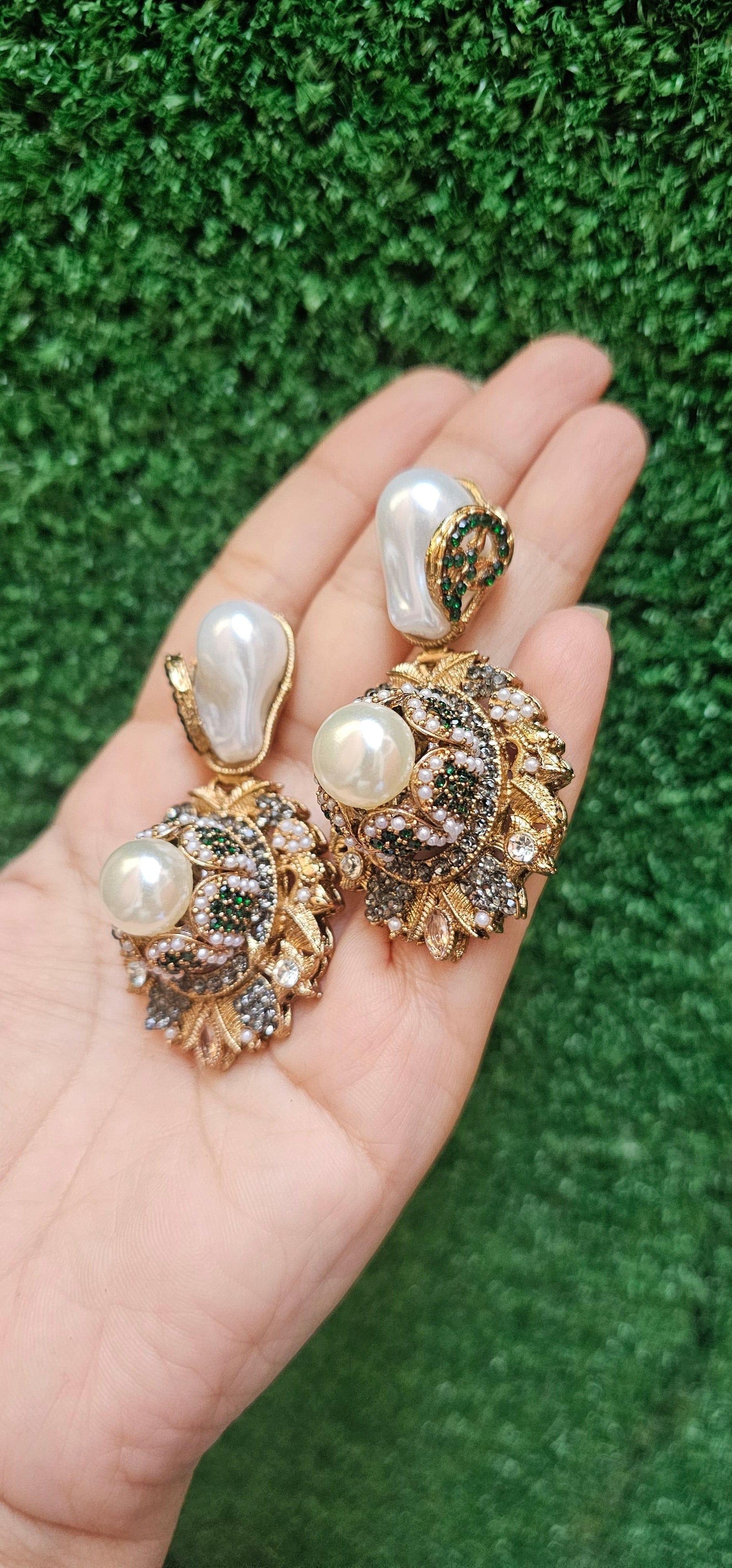 Handmade Green Turkish Earrings - HASWEAR