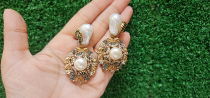 Handmade Green Turkish Earrings - HASWEAR
