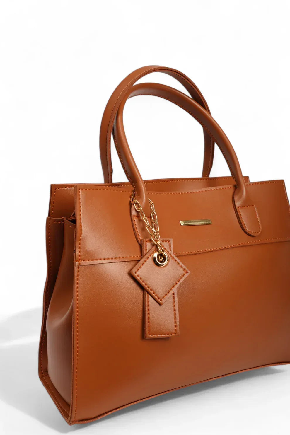 Modern Chic Brown Tote - HASWEAR