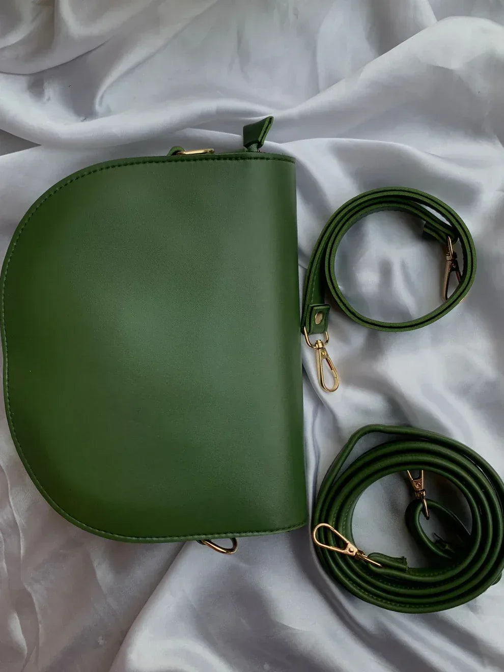 Chic Olive Dual Strap Bag - HASWEAR