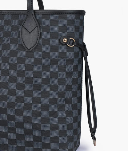 The Haswear Checkered Tote Black - HASWEAR