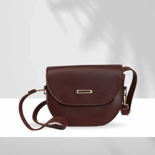 Chic Dark Brown Dual Strap Bag - HASWEAR
