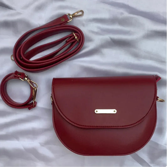 Chic Red Dual Strap Bag - HASWEAR