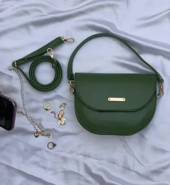 Chic Olive Dual Strap Bag - HASWEAR