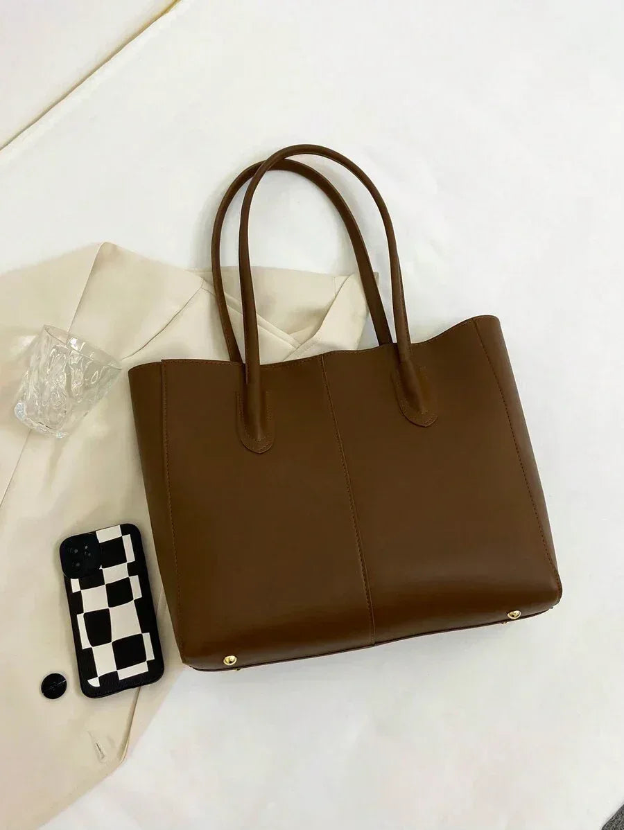 Carla Shoulder Tote Brown - HASWEAR