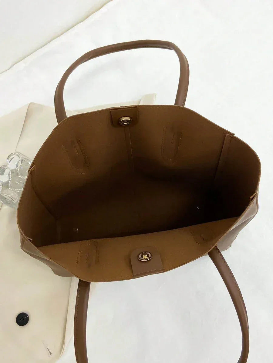 Carla Shoulder Tote Brown - HASWEAR